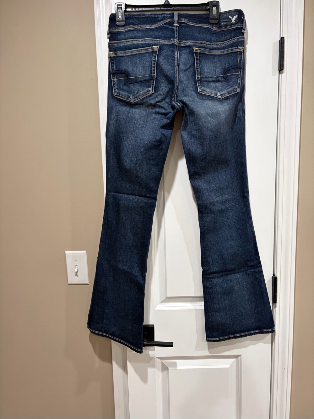 American Eagle Outfitters Dark Blue Flare Jeans - Picture 2 of 3